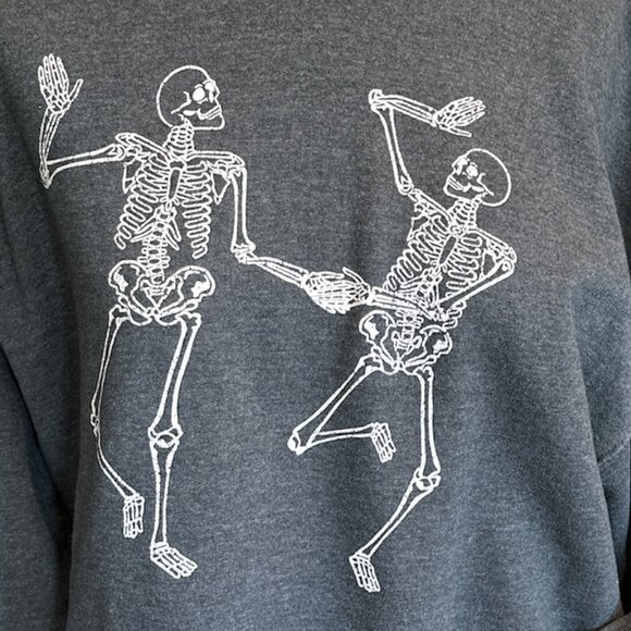 Let's Enjoy Life Skeletons Dancing Halloween Sweatshirt Hoodie - Picture 3 of 7